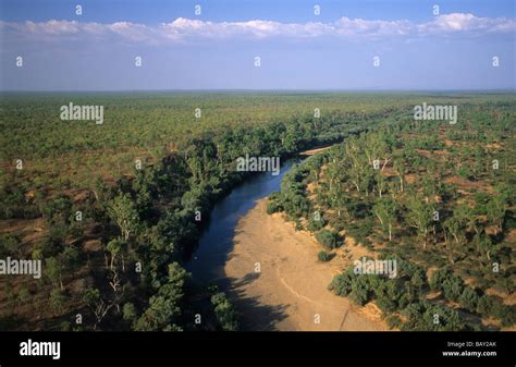 Aerial Photo Of Mitchell River On Wrotham Park Station Queensland