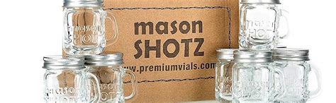 Amazon Premium Vials Mini Mason Jar Shot Glasses With Handles