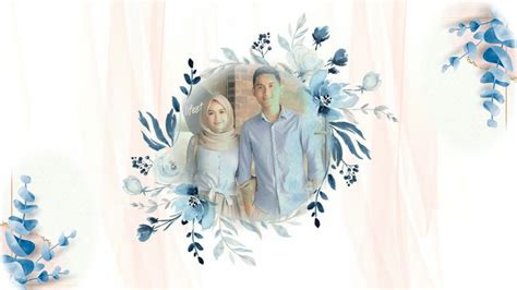 Undangan Digital Rustik Biru Template Kosong Gratis Wedding