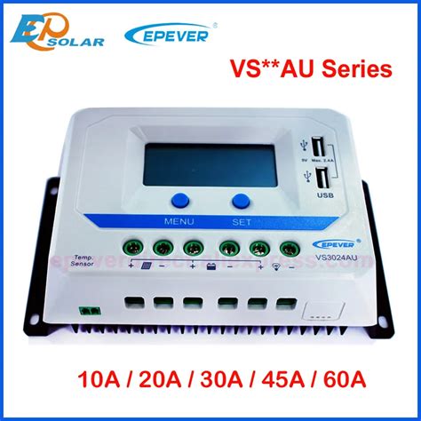 EPever PWM 10A 20A 30A 45A 60A güneş şarj regülatörü VS AU serisi