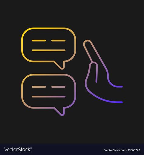 sceptical view icon  dark theme royalty  vector image