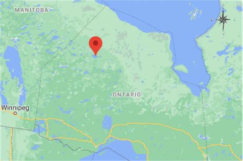 Map of Ontario Depicting the Location of Kitchenuhmaykoosib Inninuwug ...