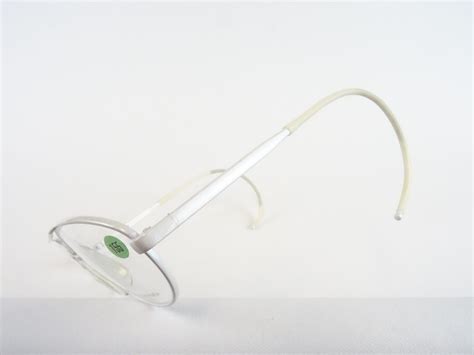 Weiße Vintage-Brille Pilotform mit Sattelsteg Sportbügel ESCHENBACH