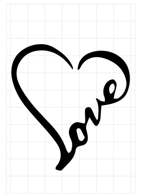 Printable Love Heart Stencil Template Free Download And Print For You