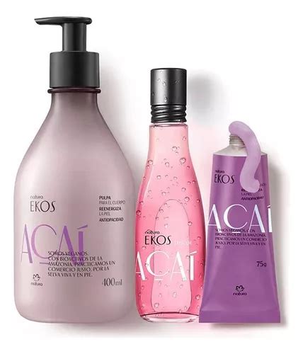 Kit Acai Natura Frescor Pulpa Corporal Crema De Manos Cuotas Sin