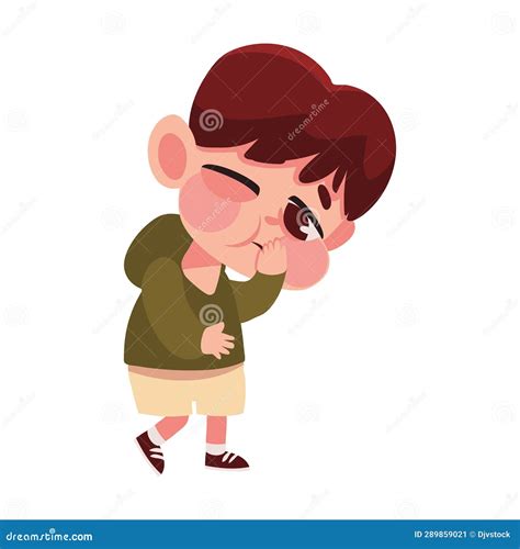 Kid Sick Character Stock Vector Illustration Of Icon 289859021