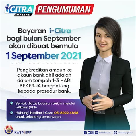 RASMI Pembayaran I Citra Akan Bermula Pada 1 September 2021 Laporan