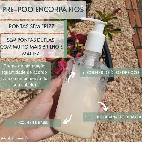 Creme Para Fazer Pré Poo - PRÉ-POO ENCORPA FIOS | Óleo de coco, Cremes de hidratação, Vinagre de maçã