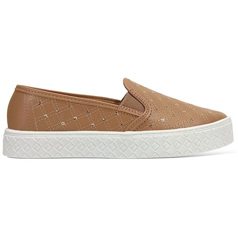 Tênis Moleca Slip On Plataforma Nude Marina Bia Calçados