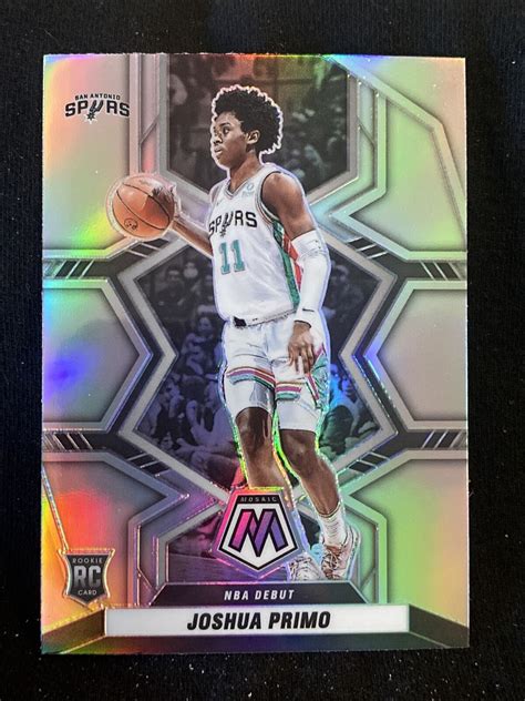 2021 22 Panini Mosaic Silver Prizm Joshua Primo NBA Debut 275 San