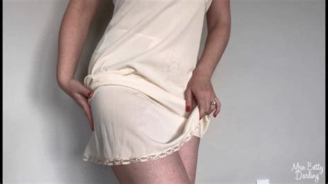 White Slip And Sheer White Panties Lingerie Tease SFW Non Nude Mrs Betty Darling Clips Sale