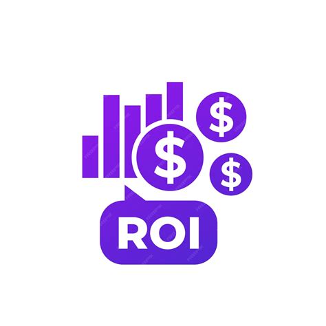 premium vector roi icon return  investment metric