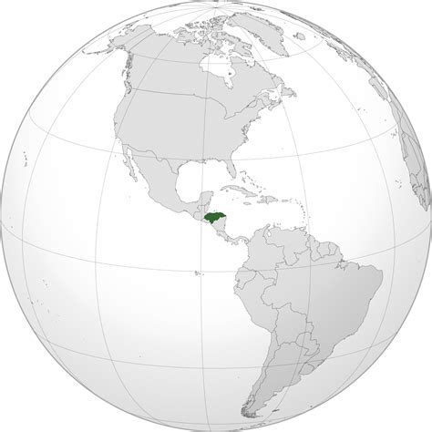 Location of the Honduras in the World Map