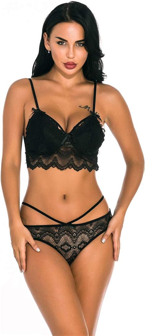 Señoras de Dos Piezas Sexy Bikini de Encaje lencería Sexy Ropa de Damas Amazon es Ropa y