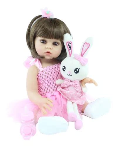 Bebe Reborn Boneca Silicone Cm Girafinha Menina Real