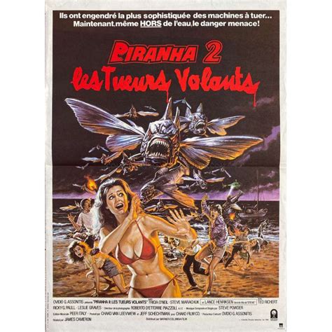 Affiche de film française de PIRANHA 2 LES TUEURS VOLANTS 40x54 cm