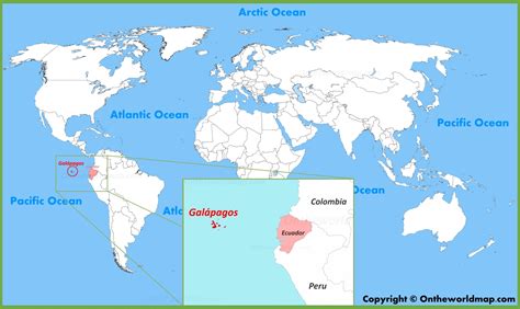 galapagos location   world map ontheworldmapcom