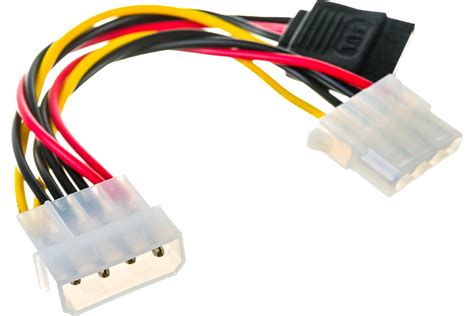 Кабель питания SATA Cablexpert molex 4pin/molex4pin+sata 15pin, 15см ...