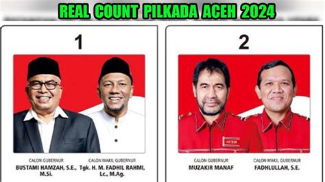 Hasil Real Count Kpu Pilkada Aceh Bustami Fadhil Vs Muzakir