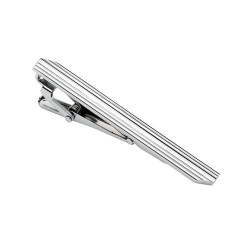 silver stainless steel tie bar