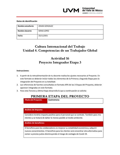 Actividad Cultura Internacional Del Trabajo Datos De