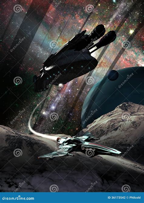 Spaceships Orbiting Earth Royalty-Free Stock Photography ... 
