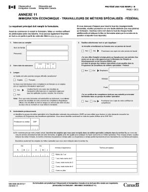 Imm Annexe Citoyennet Et Immigration Canada Cic Gc Fill