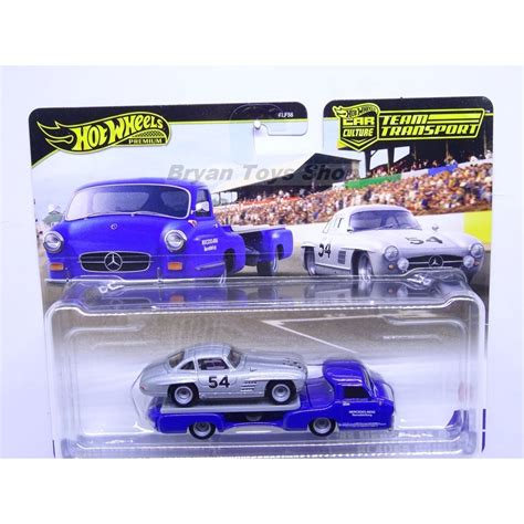 Jual Hot Wheels Team Transport Mercedes Benz 300 SL Mercedes Blaues Wunder Shopee Indonesia