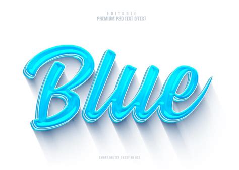 Premium Psd Blue Editable Premium 3d Psd Text Effect