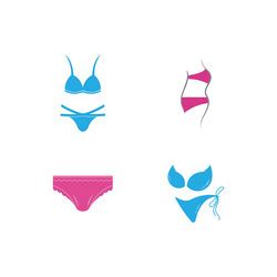 Bikini Logos Template Swimsuit Logo Design Vector Image