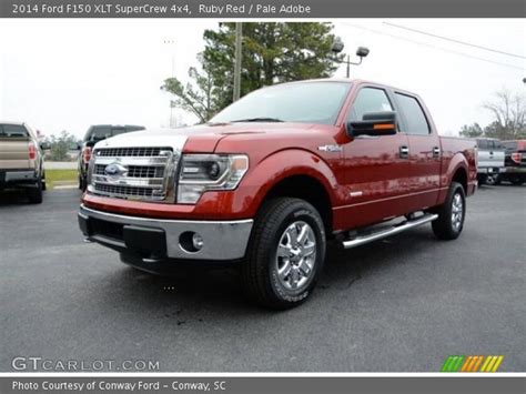 Ruby Red 2014 Ford F150 Xlt Supercrew 4x4 Pale Adobe Interior Vehicle