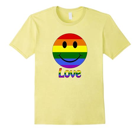 Love Rainbow Happy Face Gay Lesbian LGBT Pride T Shirt TD Teedep
