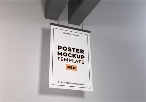 Poster Hanging From Ceiling Mockup Mockup World