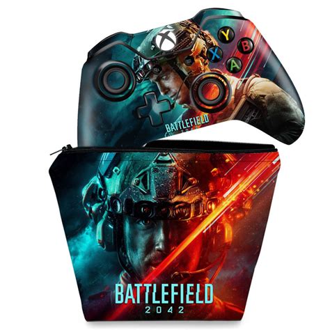 Capa Case E Skin Adesivo Xbox One Fat Controle Battlefield 2042