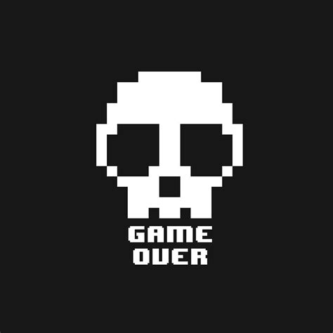 Game Over Logo Skull