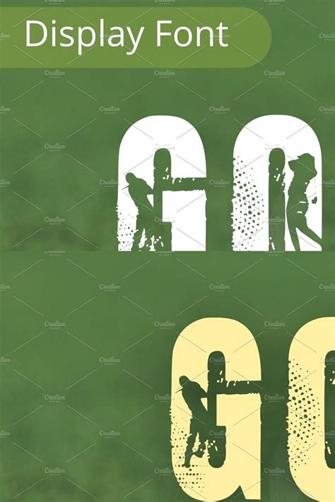 Golfer Font Svg Cut Files Font Masterbundles