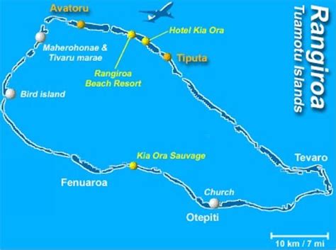 Rangiroa Rangiroa Tuamotu Islands French Polynesia Map