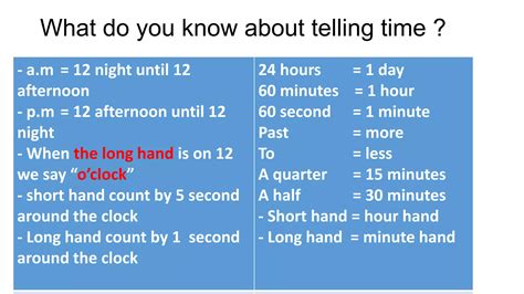 Telling Time | PPT