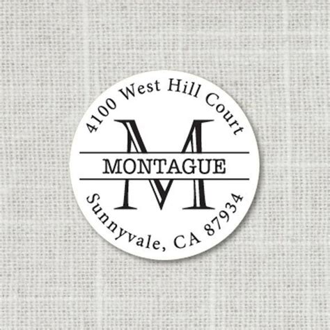 Monogram Address Stickers Envelope Seals Custom Return - Etsy