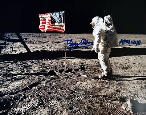 Apollo Space Shop Buzz Aldrin Saluting American Flag On The Moon