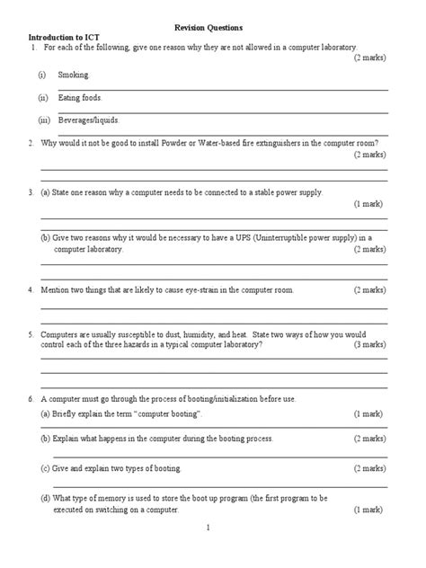 Revision Questions Form 4 2021 Download Free Pdf Computer Data