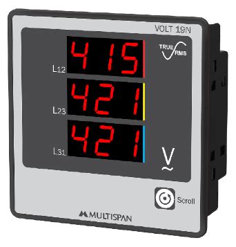 Multispan Volt Voltage Meter Phase Beeco Electronics Heating