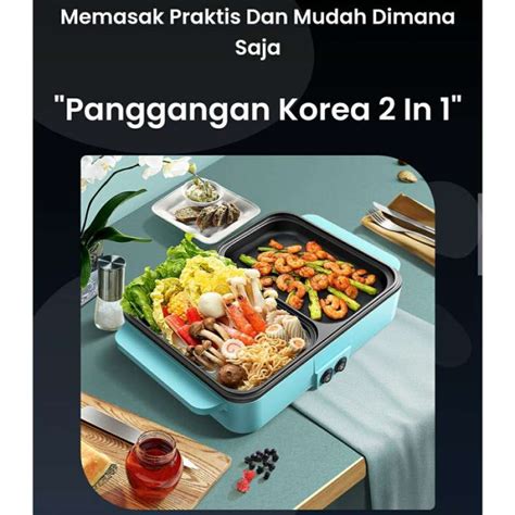 Jual Panggangan Korea 2 In 1 Electric Hotpot Hot Pot Grill 2in1 Portable Di Seller MoroBuy