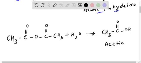 SOLVED: Write balanced chemical reaction for preparation of acetic ...