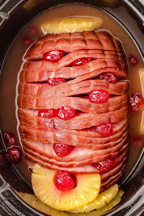 Slow Cooker Holiday Ham Butter With A Side Of Bread