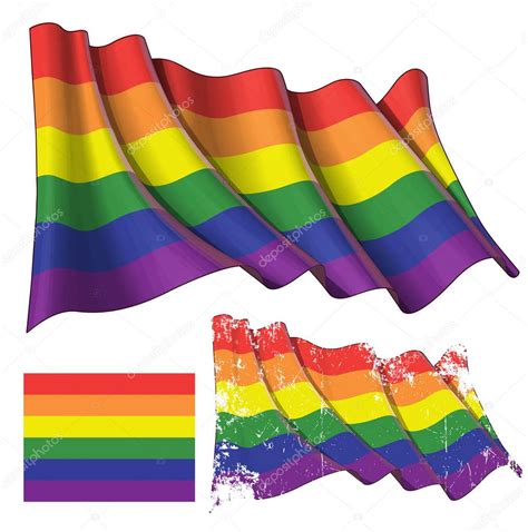 Ilustración vectorial de un Orgullo Gay ondeando la bandera de las damas Cada elemento en una