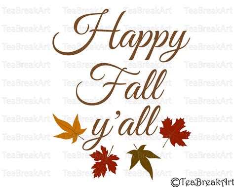 Happy Fall y'all v2 Word Art monogram Digital Cutting File