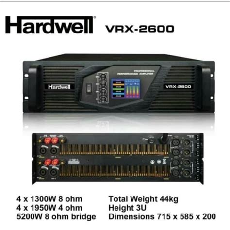 Jual Power Amplifier Hardwell Vrx Vrx Channel Original