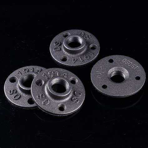 4Pc Wall Mount Iron Pipe Fittings Cast Iron Flange... – Vicedeal