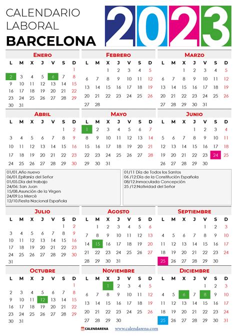 Calendario Laboral Barcelona Excel Cuales Son Los Festivos Images The